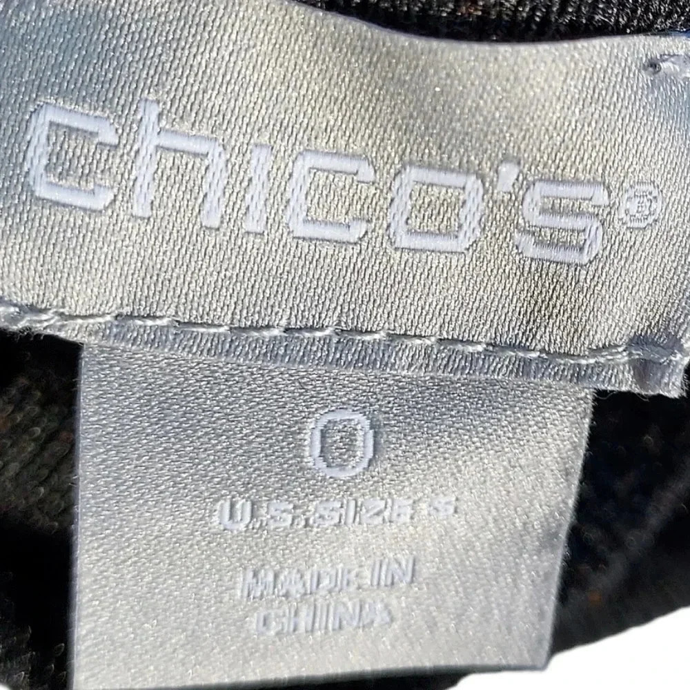 Chicos Womens Gray Turtleneck Long Sleeve Size 0 - Picture 9 of 10